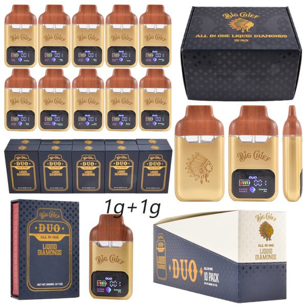 Big Chief Duo Disposable | Dual Chamber LED Vape Device Designed for Wholesale Buyers