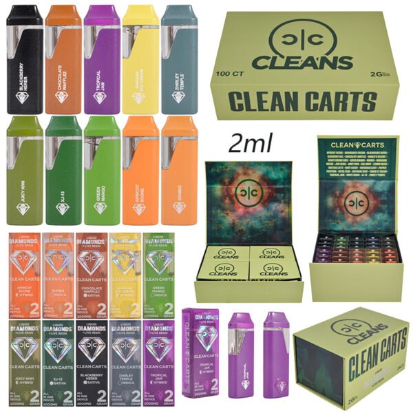 Clean Carts Spring Green 2g Disposable | Reliable Empty Vape Device for Wholesale Supply