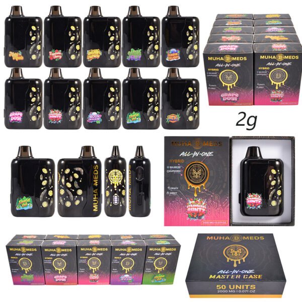 Muha Meds Bitcoin 2g Disposable Vape | Empty LED Display Vape in Bulk