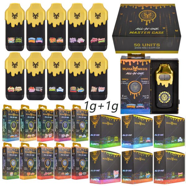 USA Muha Meds Gen3 Dual 2g Disposable | Premium Empty Vape with Led Screen in Bulk