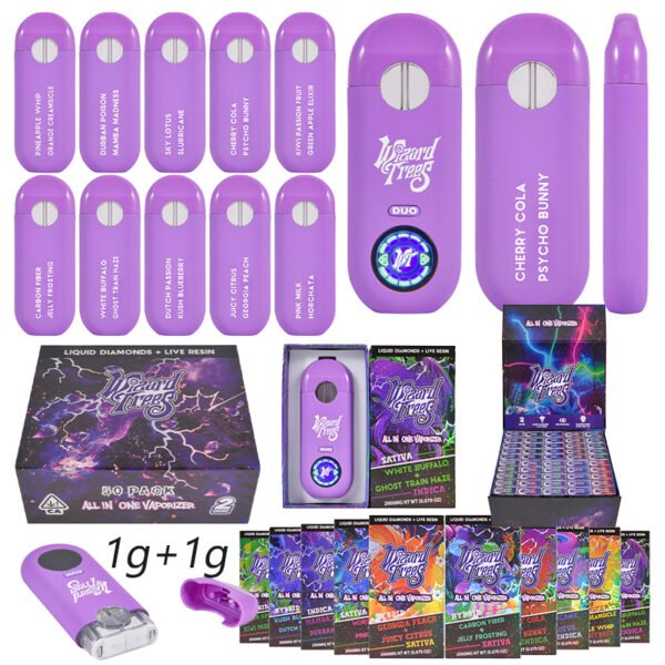 USA Wizard Tree 2g Dual Tank Vape | 2-in-1 Disposable with LED Screen for Wholesale