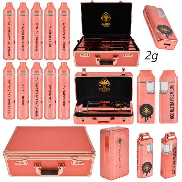 Ace Ultra Rose Gold Empty 2g Vape | Hot Premium Disposable with Display in Bulk