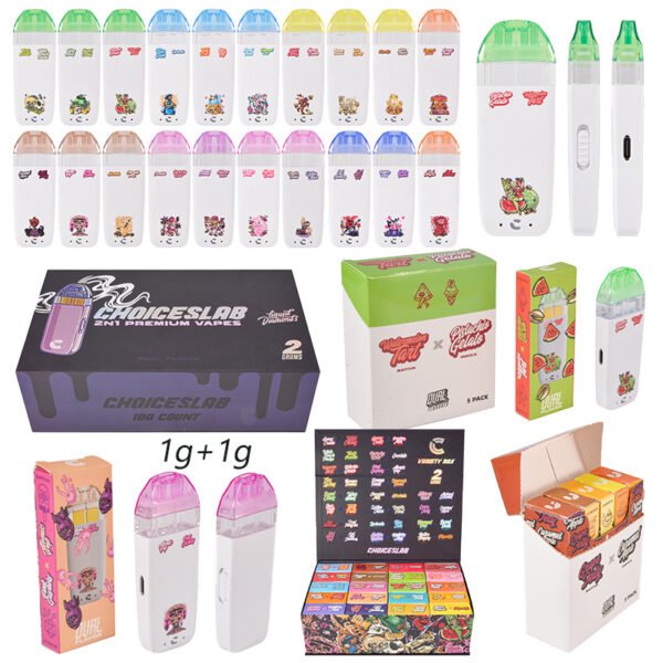 Choices Lab 2N1 Dual 2g Vape Pen | Hot Empty Dual Tank Disposable 2 In 1