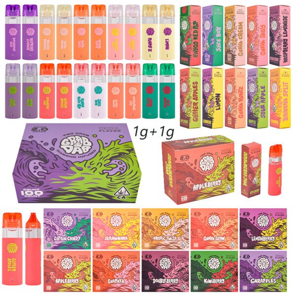 Grab N Dab 2g Dual Chamber Disposable Pen | New Hot Dual 2-in-1 Vape in Bulk