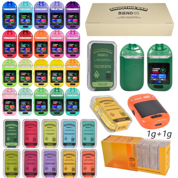 USA Smoothie Bar Blend 3.0 Dual 2g Pen | Wholesale Full Screen Disposable Vape with Dual Chamber